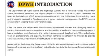 history of dpwh|Brief history of DPWH .